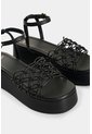 Sandalia Plataforma En Cuero Para Mujer Orquidea Sandalia Plataforma En Cuero Para Mujer Orquidea Negro 35 VÉLEZ de Vélez
