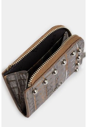 Porta Documentos Holy De Cuero Folia Para Mujer Efecto Croco Porta Documentos Holy De Cuero Folia Para Mujer Efecto Croco Plata Vélez