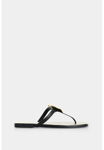 Sandalia Plana En Cuero Para Mujer Terral Sandalia Plana En Cuero Para Mujer Terral Negro 36 VÉLEZ Vélez