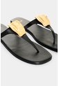 Sandalia Plana En Cuero Para Mujer Terral Sandalia Plana En Cuero Para Mujer Terral Negro 36 VÉLEZ de Vélez