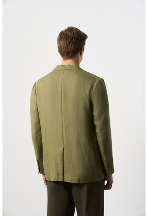 Blazer En Lino Para Hombre Napoles Blazer En Lino Para Hombre Napoles Verde Oliva XS VÉLEZ