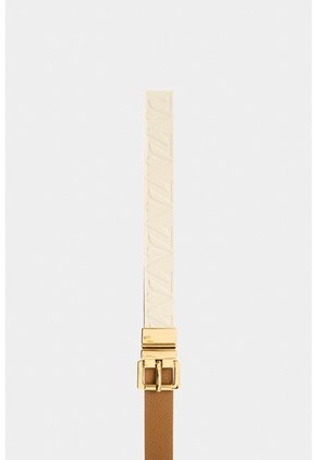 Cinturón Doble Faz Calix De Cuero Para Mujer Monogram Cinturón Doble Faz Calix De Cuero Para Mujer Monogram Blanco S VÉLEZ