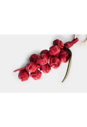 Llavero Tejido En Cuero Para Mujer Cayena Llavero Tejido En Cuero Para Mujer Cayena Rojo VÉLEZ