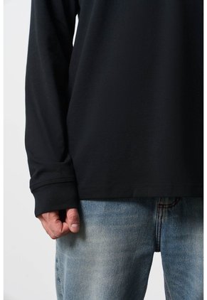 Polo Manga Larga En Algodón Para Hombre Nápoles Polo Manga Larga En Algodón Para Hombre Nápoles Negro S VÉLEZ
