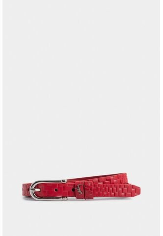 Cinturón Unifaz Mora De Cuero Para Mujer Placa Trenza Cinturón Unifaz Mora De Cuero Para Mujer Placa Trenza Rojo L VÉLEZ Vélez