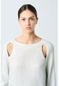 Sweater Star En Tejido Rectilíneo Para Mujer Efecto Metalizado Sweater Star En Tejido Rectilíneo Para Mujer Efecto Metalizado Crema M VÉLEZ de Vélez