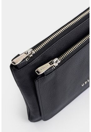 Cosmetiquera Arándano De Cuero Para Mujer Doble Bolsillo Cosmetiquera Arándano De Cuero Para Mujer Doble Bolsillo Negro VÉLEZ