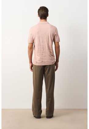 Polo Manga Corta Tejida Para Hombre Xinca Polo Manga Corta Tejida Para Hombre Xinca Natural XL VÉLEZ