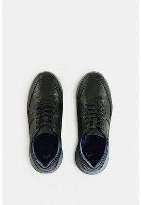 Tenis Ginger De Cuero Para Hombre Suela Deportiva Tenis Ginger De Cuero Para Hombre Suela Deportiva Negro 39 Vélez