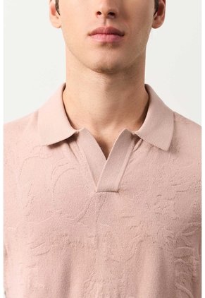 Polo Manga Corta Tejida Para Hombre Xinca Polo Manga Corta Tejida Para Hombre Xinca Natural XL VÉLEZ
