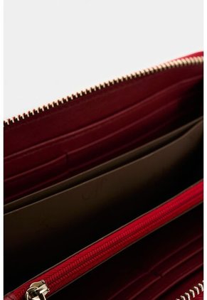 Porta Chequera Tulia De Cuero Para Mujer Con Grabado Porta Chequera Tulia De Cuero Para Mujer Con Grabado Rojo VÉLEZ