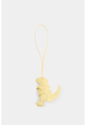 Charm En Cuero Croco Para Mujer Dino Charm En Cuero Croco Para Mujer Dino Amarillo VÉLEZ