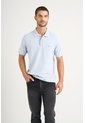 Polo Para Hombre Semi Fit Detalle Jacquard Polo Para Hombre Semi Fit Detalle Jacquard Azul Claro L VÉLEZ de Vélez