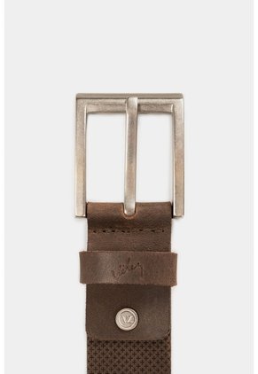Cinturón Unifaz Kiat De Cuero Para Hombre Grabado Placa Cruces Cinturón Unifaz Kiat De Cuero Para Hombre Grabado Placa Cruces Cafe 30 VÉLEZ