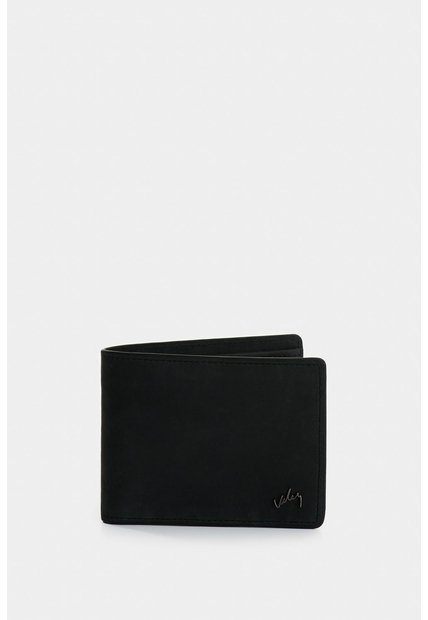 Billetera Terra De Cuero Para Hombre Interior Contraste Billetera Terra De Cuero Para Hombre Interior Contraste Negro VÉLEZ