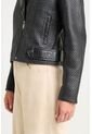 Chaqueta Claire Tejida De Cuero Para Mujer Silueta Biker Chaqueta Claire Tejida De Cuero Para Mujer Silueta Biker Negro L VÉLEZ de Vélez