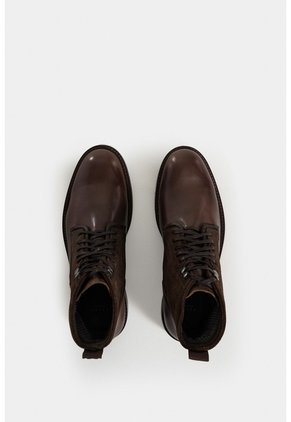 Botas Solar De Cuero Para Hombre Combinación De Texturas Botas Solar De Cuero Para Hombre Combinación De Texturas Cafe 45 VÉLEZ