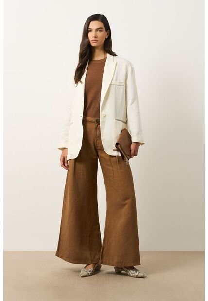Pantalón Loa Palazzo Tiro Alto Para Mujer Pantalón Loa Palazzo Tiro Alto Para Mujer Miel 10 VÉLEZ
