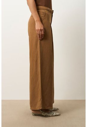 Pantalón Loa Palazzo Tiro Alto Para Mujer Pantalón Loa Palazzo Tiro Alto Para Mujer Miel 10 VÉLEZ