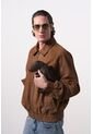 Chaqueta Bomber En Gamuza Croco Para Hombre Chaqueta Bomber En Gamuza Croco Para Hombre Cafe XXL VÉLEZ de Vélez