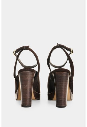Sandalia Plataforma En Cuero Gamuzado Para Mujer Misak Sandalia Plataforma En Cuero Gamuzado Para Mujer Misak Cafe 40 VÉLEZ
