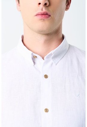 Camisa Manga Larga Semi Fitted Para Hombre Roma Camisa Manga Larga Semi Fitted Para Hombre Roma Blanco S VÉLEZ