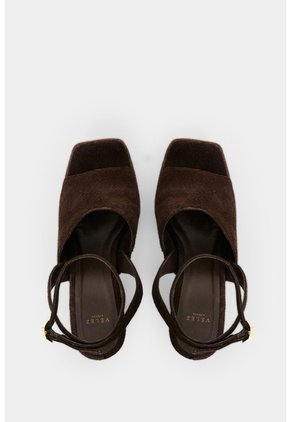 Sandalia Plataforma En Cuero Gamuzado Para Mujer Misak Sandalia Plataforma En Cuero Gamuzado Para Mujer Misak Cafe 40 VÉLEZ