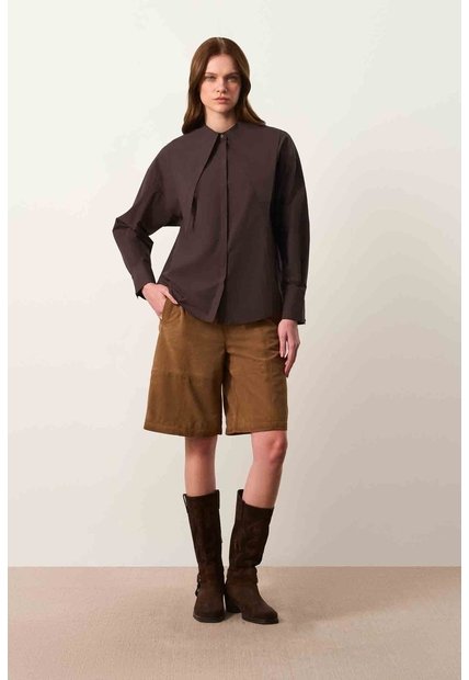 Camisa Manga Larga Para Mujer Luma Camisa Manga Larga Para Mujer Luma Cafe M VÉLEZ