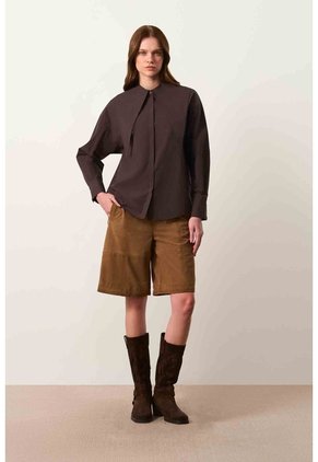 Camisa Manga Larga Para Mujer Luma Camisa Manga Larga Para Mujer Luma Cafe M VÉLEZ