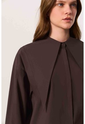 Camisa Manga Larga Para Mujer Luma Camisa Manga Larga Para Mujer Luma Cafe M VÉLEZ