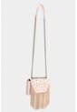 Bandolera Mini Lili De Cuero Con Flecos Y Taches Para Mujer Bandolera Mini Lili De Cuero Con Flecos Y Taches Para Mujer Rosado VÉLEZ de Vélez