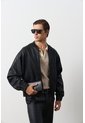 Chaqueta Bomber En Cuero Texturizado Para Hombre Calypso Chaqueta Bomber En Cuero Texturizado Para Hombre Calypso Negro XS VÉLEZ de Vélez