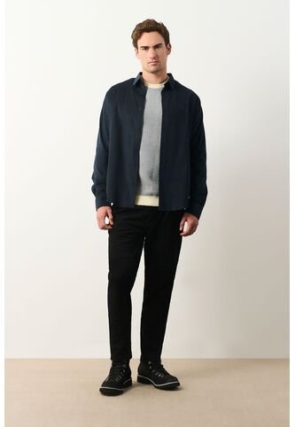 Camisa Manga Larga Bosa Para Hombre Semi Fitted Camisa Manga Larga Bosa Para Hombre Semi Fitted Azul Oscuro L VÉLEZ Vélez