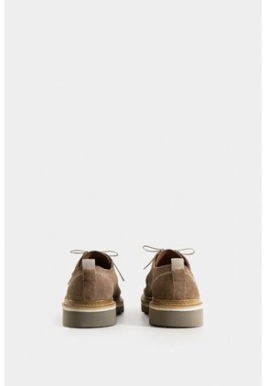 Zapatos Cordón Nova De Cuero Para Hombre Textura Gamuzada Zapatos Cordón Nova De Cuero Para Hombre Textura Gamuzada Arena 42 Vélez