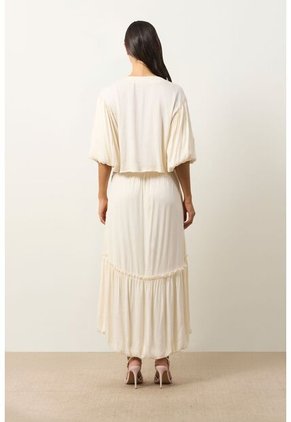 Camisa Kusa Con Efecto Satinado Para Mujer Camisa Kusa Con Efecto Satinado Para Mujer Crema XS VÉLEZ