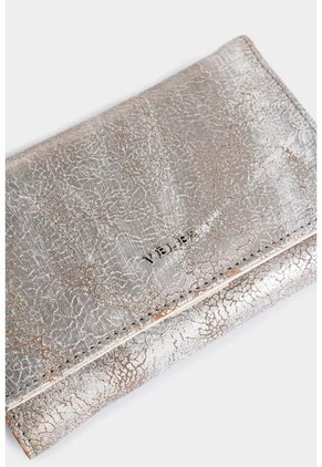 Billetera Real De Cuero Folia Para Mujer Efecto Con Monedero Billetera Real De Cuero Folia Para Mujer Efecto Con Monedero Plata Vélez