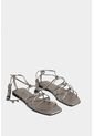 Sandalia Plana Mentha De Cuero Para Mujer Capellada Anudada Sandalia Plana Mentha De Cuero Para Mujer Capellada Anudada Plata 38 VÉLEZ de Vélez