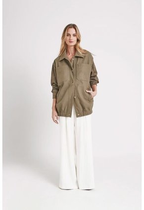 Chaqueta Bomber Aurora Para Mujer Detalles Gamuza Chaqueta Bomber Aurora Para Mujer Detalles Gamuza Verde Oliva L Vélez