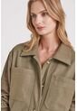 Chaqueta Bomber Aurora Para Mujer Detalles Gamuza Chaqueta Bomber Aurora Para Mujer Detalles Gamuza Verde Oliva L Vélez de Vélez