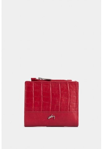Billetera Golden De Cuero Para Mujer Grabado Billetera Golden De Cuero Para Mujer Grabado Rojo VÉLEZ Vélez