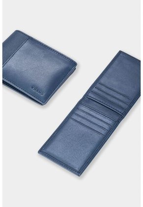 Billetera Draco De Cuero Para Hombre Mezcla De Texturas Billetera Draco De Cuero Para Hombre Mezcla De Texturas Azul Oscuro VÉLEZ