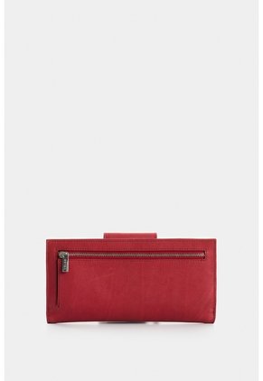 Billetera Porta Chequera De Cuero Para Mujer Jade Billetera Porta Chequera De Cuero Para Mujer Jade Rojo VÉLEZ