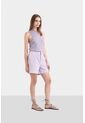 Short Ciboria De Cuero Gamuza Para Mujer Tiro Alto Short Ciboria De Cuero Gamuza Para Mujer Tiro Alto Lila 05 VÉLEZ de Vélez