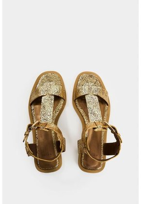 Sandalia Plana En Cuero Para Mujer Paracas Sandalia Plana En Cuero Para Mujer Paracas Dorado 36 VÉLEZ