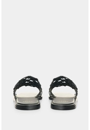 Sandalia Plana En Cuero Para Mujer Orquidea Sandalia Plana En Cuero Para Mujer Orquidea Negro 37 VÉLEZ