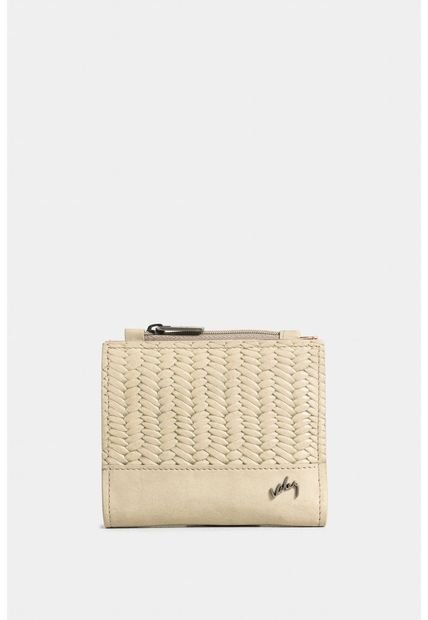 Billetera Golden De Cuero Para Mujer Detalle Grabado Billetera Golden De Cuero Para Mujer Detalle Grabado Blanco Vélez