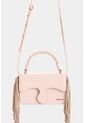 Bandolera Mini Garniel De Cuero Con Flecos Para Mujer Bandolera Mini Garniel De Cuero Con Flecos Para Mujer Rosado VÉLEZ de Vélez
