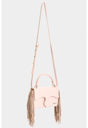 Bandolera Mini Garniel De Cuero Con Flecos Para Mujer Bandolera Mini Garniel De Cuero Con Flecos Para Mujer Rosado VÉLEZ