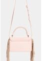 Bandolera Mini Garniel De Cuero Con Flecos Para Mujer Bandolera Mini Garniel De Cuero Con Flecos Para Mujer Rosado VÉLEZ de Vélez