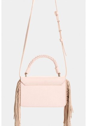 Bandolera Mini Garniel De Cuero Con Flecos Para Mujer Bandolera Mini Garniel De Cuero Con Flecos Para Mujer Rosado VÉLEZ